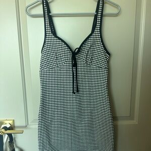Urban Outfitters Black and White Checkered Mini Dress